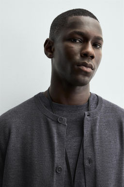 REGULAR FIT CARDIGAN WITH WOOL - Zara фото 5