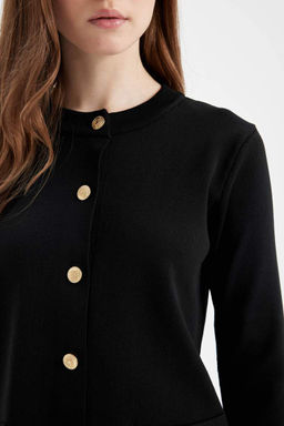 Кардиган с круглым вырезом - Defacto фото 5