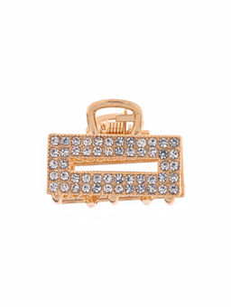 Цена за 6 шт. Крабик для волос «Грейс», прямой, 2.5 см, золотистый