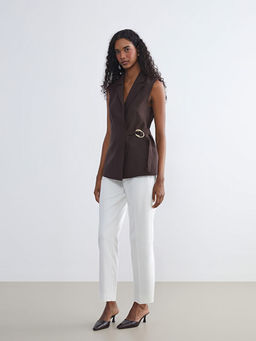 Kruvaze Yaka Kad?n Klasik Yelek