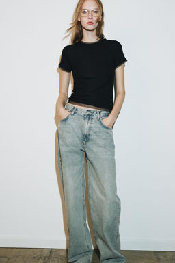 T-SHIRT WITH TULLE DETAIL - Zara фото 7