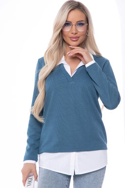 Джемпер На высоте (синий) Б8865 - Lt collection фото 6