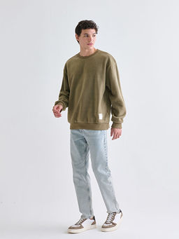 Bisiklet Yaka Erkek Sweatshirt