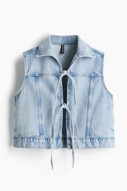 Chaleco denim con lazadas