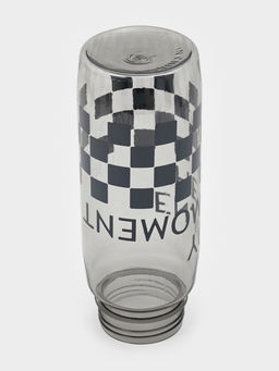 Ланч-бокс, 2 отделения, 2 яруса, с вилкой и ложкой, бутылкой 500мл,20х17х5,5 см, цвет серый   109495