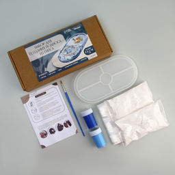 Подставка из гипса. Набор для создания поддона с красками «Овал»