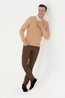 Мужской базовый свитер песочного меланжа - U.s. polo assn фото 4