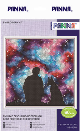 Набор для вышивания PANNA KS-7250 Лучшие друзья во Вселенной 14.5 х 14.5 см