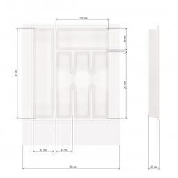 Лоток для столовых приборов "Универсал" (белый) М8534