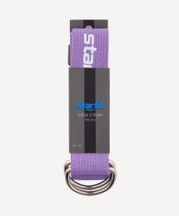 Ремень для йоги STARFIT YB-100 180 см, хлопок, фиолетовый пастель