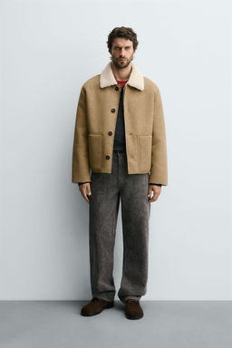 DOUBLE-FACED FAUX LEATHER JACKET