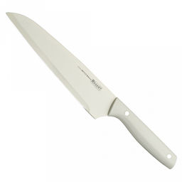 Нож поварской разделочный Linea Becco Bianco 20см из нержавеющей стали, ширина 8см, длина 34см, ручка из ударопрочного ABS-пластика, ПВХ чехол-подвес, Regent (Китай)