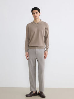 Polo Yaka Triko Erkek Kazak