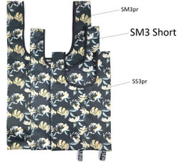 Мод.3,Майка Принт (SM3Short) Средняя с кармашком. Цветы на черном 1 шт