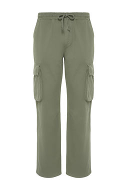 TRENDYOL MAN Ac?k Haki Unisex Regular Fit Lastikli Beli Baglamal? Kargo Cepli Pantolon TMNSS24PL00003 - Trendyolmilla фото 12