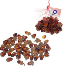 Цена за 3 шт. Муляж "Желуди" 50шт в сетке