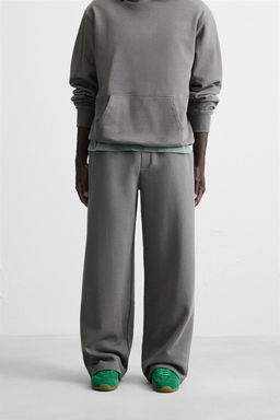 WIDE-LEG JOGGER TROUSERS - Zara фото 21