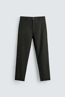 PANTAL?N CHINO ESTRUCTURA CONFORT / Verde oscuro - Zara фото 6