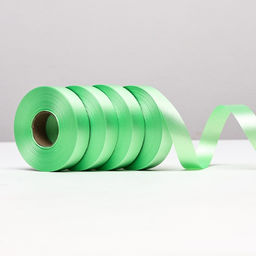 Цена за 4 шт. Лента для декора и подарков, св.зелёная, 2 см х 45 м