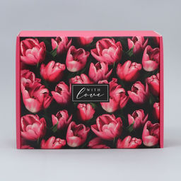 Коробка подарочная складная, упаковка, Тюльпаны, 27?21?9 см