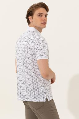 U. S. Polo Assn Мужская белая футболка с воротником-поло - U.s. polo assn фото 5