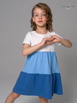 Платье Тия тофу-голубой-синий