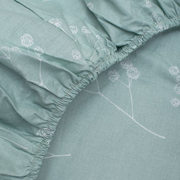 Простыня на резинке 180х200х25, поплин, Иммортели