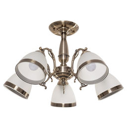 Люстра классика «Мадлен», 5 ламп, 60W E27, основание античная бронза