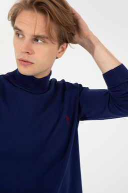 U. S. Polo Assn / Мужской синий базовый свитер - U.s. polo assn фото 14