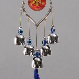 Музыка ветра от сглаза «Богиня Лакшми», металл, 5 колокольчиков, 36 см