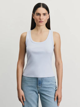 Майка из модала и хлопка со стразами / Zarina  фото 3