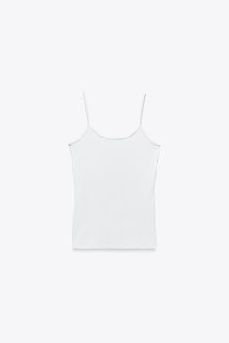 POLYAMIDE TOP WITH THIN STRAPS - Zara фото 55
