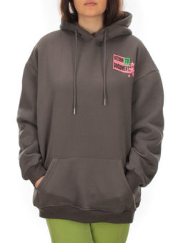 KD722 DK. GRAY Худи женское на флисе