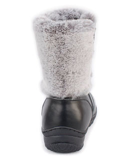 Унты женские на литой подошве. Черные., Мех "шиншилла". Короткие. Молния.