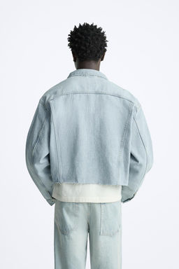 CROPPED FIT DENIM JACKET - Zara фото 3