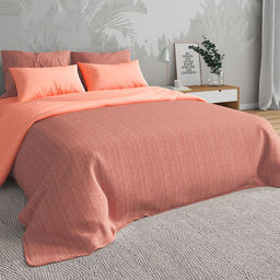 Наволочка 30х30см "Персиково-миндальный", с клапаном-запахом, перкаль 115г/м2, хлопок 100%, упаковка ПП 22х30см, "Домашняя мода" (Россия)