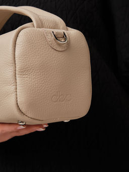 Кожаная сумка Solea DBR 31365 бежевая пудра  фото 9