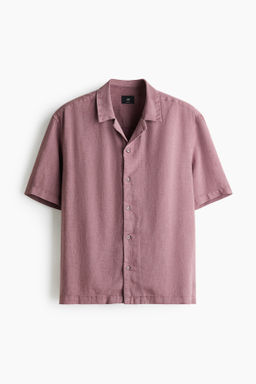Camisa resort en mezcla de lino Relaxed Fit