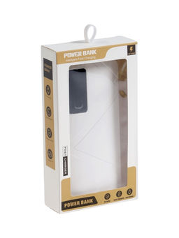 Внешний аккумулятор Luazon PB-05, 6000 мАч, 3хUSB, 2 А, дисплей, фонарик, белый