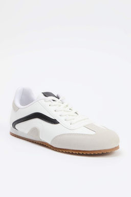 Beyaz Renk Bloklu Kad?n Sneaker TAKSS26SN00001