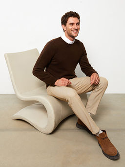 Bisiklet Yaka Erkek Triko Kazak