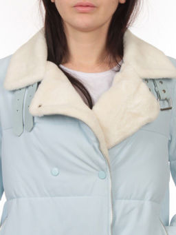 S24-236 LT. BLUE Куртка демисезонная женская (100 гр. холлофайбер) - Fashion фото 4