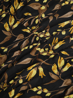 Шифоновая юбка ярусная с цветочным принтом - Almond фото 7