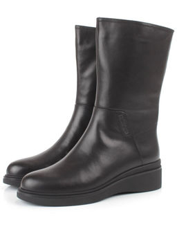 Z4213M BLACK Полусапоги зимние женские (натуральная кожа, натуральный мех)