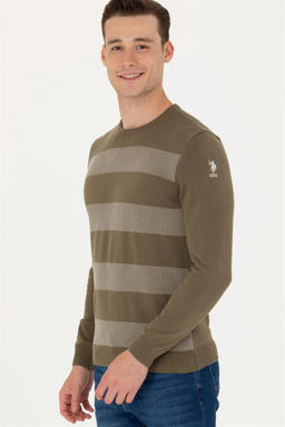 U. S. Polo Assn Мужской свитер цвета хаки - U.s. polo assn фото 11