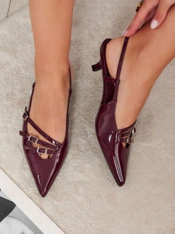 Туфли жен. летние бордо, э/л - S&I фото 2