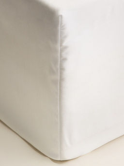 Простыня на резинке 2-спальная SL Home Tencel, 180×200+30 см, тенсель, белая