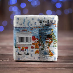 Цена за 4 шт. Салфетки новогодние бумажные Гармония цвета Снеговички, 24?24 см, 50 шт.