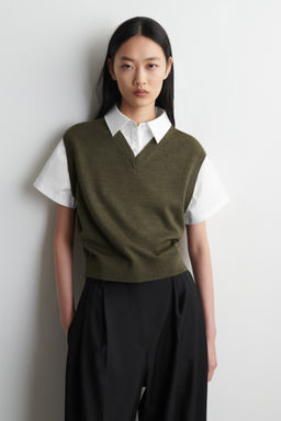 CHALECO DE LANA MERINO CON CAMISA - H&m фото 2