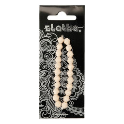 Бусина стеклянная Zlatka GBA-02 6 х 6 мм 22 шт на подложке в пакете с европодвесом №38 кремовый